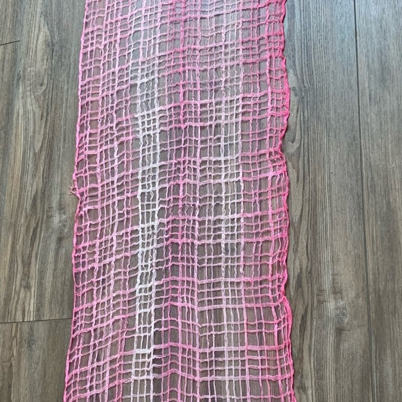 Pink Sheer Textured Scarf - Picture 6 of 6